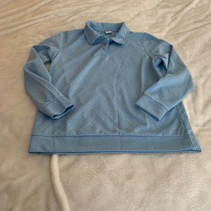 Comfort Corner Sky Blue Textured Long Sleeve Top Size L